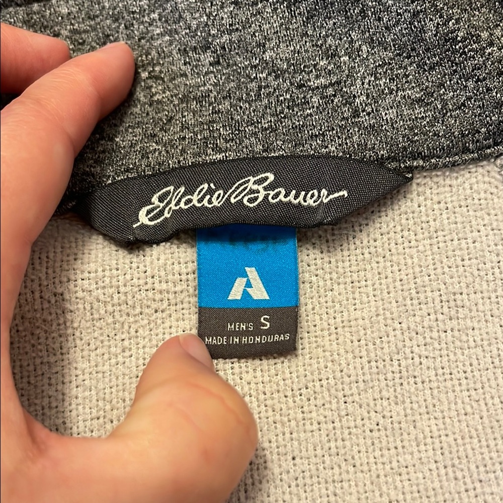 Eddie Bauer Charcoal Gray Quarter-Zip First Ascent Men’s S - Picture 8 of 12
